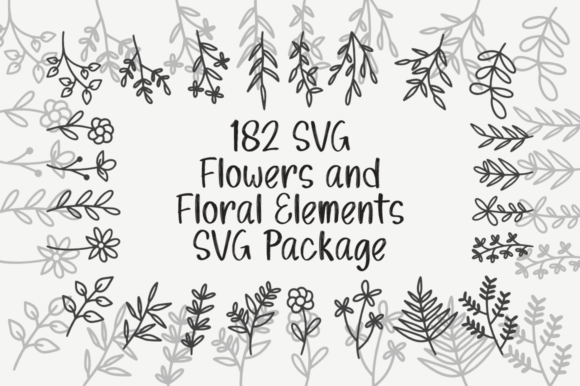 182 SVG Flowers and Floral Elements