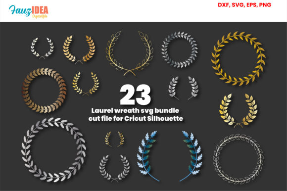 23 Laurel Wreath SVG Design Bundle
