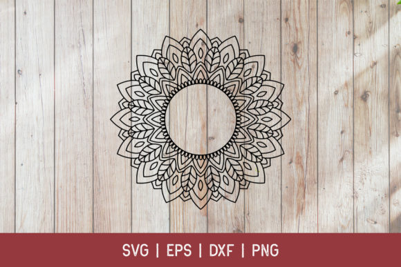 Floral Circle Frame SVG