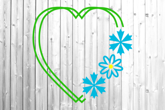 Floral Heart Wreath SVG Flower Wreath