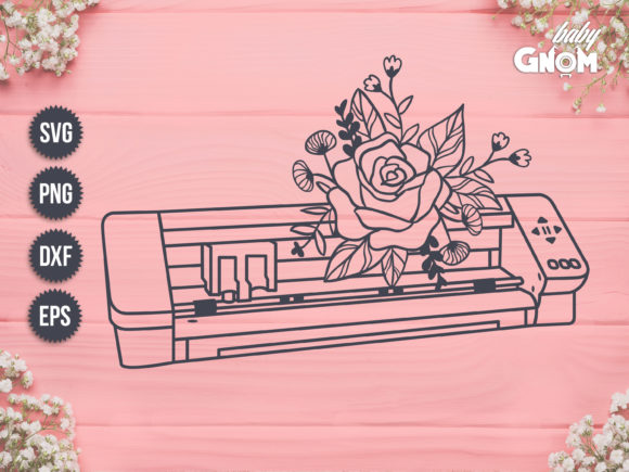 Floral Silhouette Cameo SVG