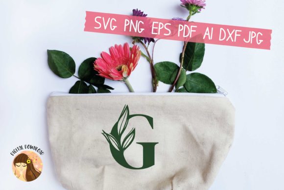 G - Floral Letter Design SVG