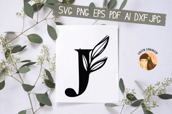 J - Floral Letter Design