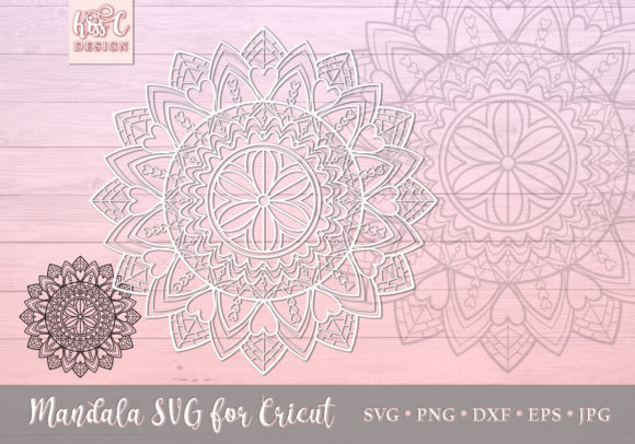 Mandala Hearts Circular Flower