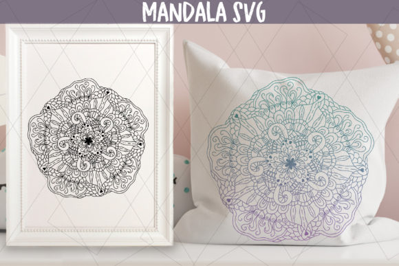 Mandala SVG Circular Floral Zentangle